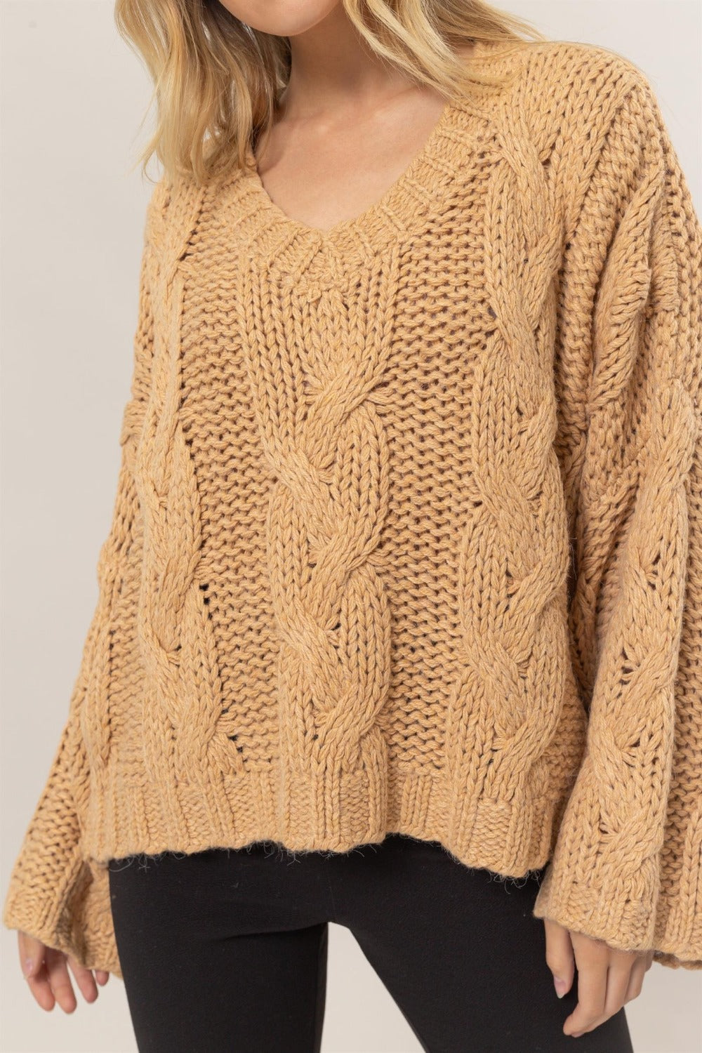 HYFVE Cable Knit V-Neck Sweater – KANOLIFESTYLES